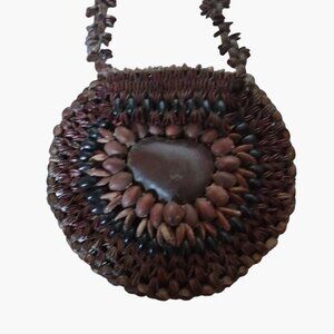 Vintage Hippie Bag Apple Seeds Handcrafted Seed Boho Festival 1960 to 70s